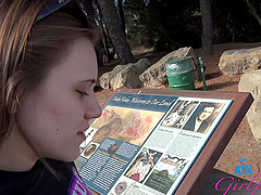 Beautiful woman with glasses Rose Caarter gives great blow job