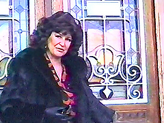 Natural tits brunette gets big cock in her mouth