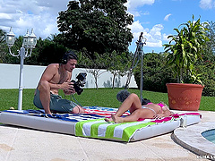 Codey Steele is a hot pornstar with a shaved pussy and she is in action.