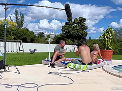 Codey Steele is a hot pornstar with a shaved pussy and she is in action.