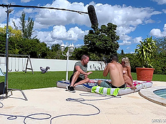 Codey Steele is a hot pornstar with a shaved pussy and she is in action.