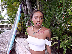 Beautiful woman with natural breasts Jay Bangher’s anal scene