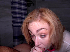 Peter Green and Callie Black in hot clothed sex action