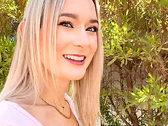 Hot blonde gets pumzzy face with cum in this porn video