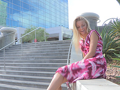 Staci is a blonde beauty who enjoys outdoor solo sex.