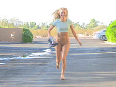 Staci is a blonde beauty with natural tits and she is masturbating.