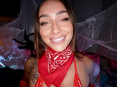 A rich guy fucks the hot girl Sisi Rose with his huge cock