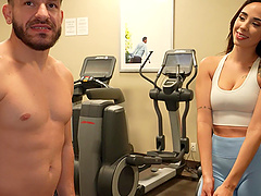 Gaby Ortega and her lover enjoy a hot blowjob session.