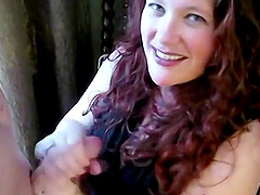 Beautiful brunette gives great blow job and natural tits to enjoy.