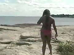 A hot couple enjoys a romantic beach date and satisfies their carnal desires.