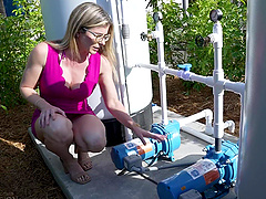 Cory Chase is a milf in a bikini and she is solo in this video.