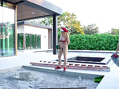 Beautiful milf Cory Chase and her hot girlfriend Nikki Brooks in lesbian action