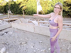 Beautiful woman with glasses Cory Chase in hot scene.