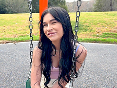 Beautiful brunette gets a facial from Donnie Rock