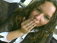 Beautiful long hair beauty gets her pussy fucked in missionary position.