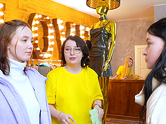 Beautiful Akina Asmus gets a facial after a hot threesome