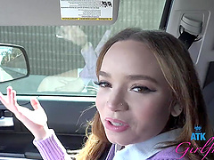 Beautiful brunette Selina Imai in hot pov scene in the park