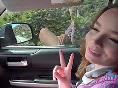 Beautiful brunette Selina Imai in hot pov scene in the park