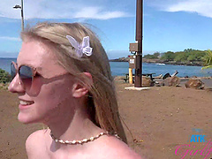 Beautiful long hair beauty gets a good pussy fucking with close up shots