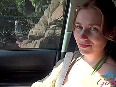 Fiona Peaches and her lover have rough sex on the beach.