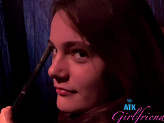 Public romance with a beautiful brunette couple