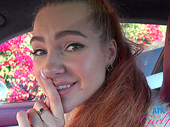 Redheaded beauty gets her pussy licked by a tattooed stud in pov video