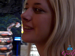 Beautiful long-haired blonde Dez Hansen in hot pov action