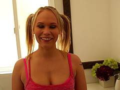 Mark Wood and Dakota James in a sensual pigtail action