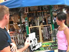 Skinny Veronica gives perfect blowjob and gets fucked doggystyle