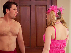 Big tits homemade brunette gets cum in mouth from Manuel Ferrara