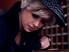 Beautiful blonde Sarah Sloane gives great blow job and pussy licking to her lover.