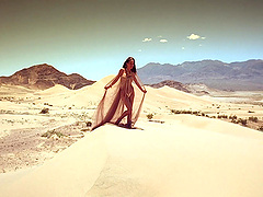 Beautiful long-haired blonde gets her pussy licked by a couple.