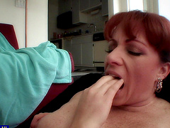 Beautiful lesbian couple Kylie Ireland and her girlfriend in hot action.