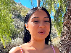 Beautiful long-haired Ophelia Purr gets fucked in the missionary position.