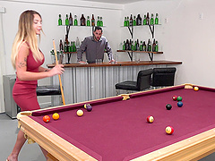 A super hot babe gets her wet pussy railed by a big dick