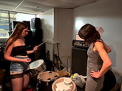 Hot lesbian anal toying with Lucy Love and Alice Maze, who craves more than fingers.