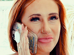 Zara and Ella Roxx playing with a toy in a steamy lesbian scene