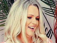 Two hot lesbians enjoying each other with a vibrator, Gigi Rouge shines.