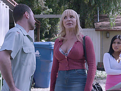 Ember Snow, Dana Dearmond, and James Deen in a hot threesome