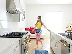 Danny Steele and Ava Marina try anal sex with a playful toy, showcasing their adventurous side.