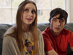 Three friends Chad Alva, Ricky Spanish, and Laney Grey have a thong contest.