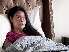 Tommy Pistol finds the hottest latina milf to share a steamy ffm threesome.