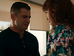 Syren De Mer shakes big tits on her pussyless pussy