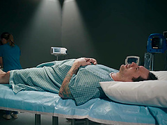 Tommy Pistol, Ashley Lane, and Anna Claire Clouds in a hot ffm threesome scene.