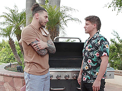 Lexi Lore gets her asshole gapped by two cocks in intense scene.