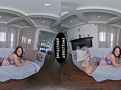 Isiah Maxwell and Maddy May enjoy passionate interracial action with impressive intensity.