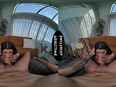 Passionate couple Oliver Davis and Harley Haze enjoying sex