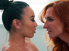 Asian beauties Sophia Locke and Kimmy Kimm in 69 pose