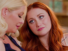 A hot lesbian encounter with the stunning Scarlet Skies and captivating Serene Siren