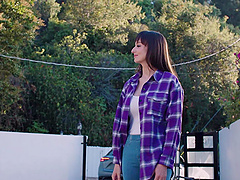 Seth Gamble and Melissa Stratton enjoy romantic sex with a nice finish